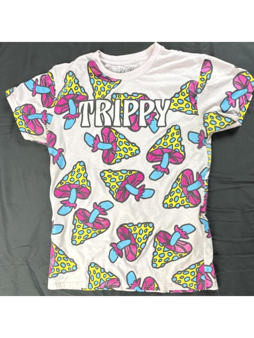 Fresh Laundry Trippy Mushroom Graphic Mens T-Shirt